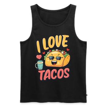 Taco Passion - Show your love for tacos! - Men's Premium Organic Tank Top - black - Front - Michal (187cm)