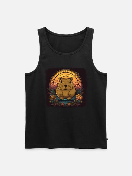 Capybara Cadeau Capybara - Débardeur bio Premium Homme - noir