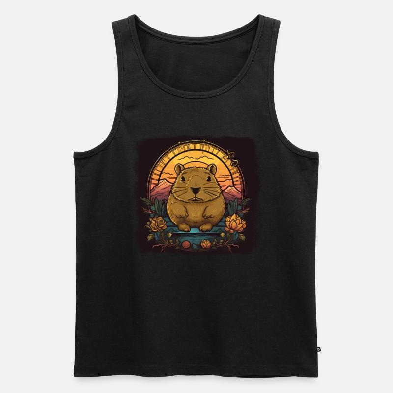 Capybara Gift Capybara - Men's Premium Organic Tank Top - black