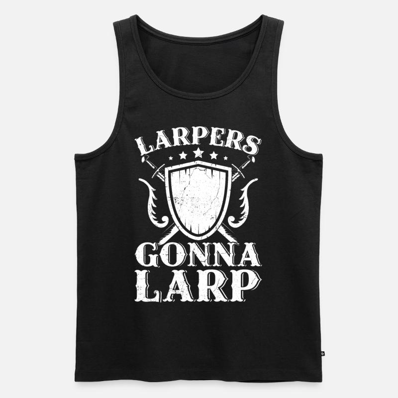 Lustige Live-Action-Rollenspiele - Männer Premium Bio Tank Top - Schwarz