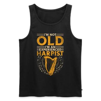 Harfenist Harfenistin Harfenspieler Harfe - Männer Premium Bio Tank Top - Schwarz - Vorne - Michal (187cm)