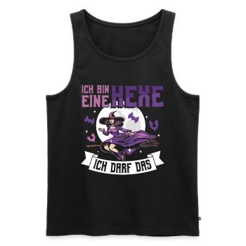 Ich Bin Eine Hexe Ich Darf Das - Männer Premium Bio Tank Top - Schwarz - Vorne - Michal (187cm)