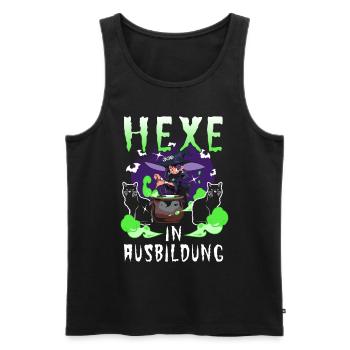Hexe In Ausbildung - Männer Premium Bio Tank Top - Schwarz - Vorne - Michal (187cm)