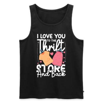 I Love You To The Thrift Store And Back für - Männer Premium Bio Tank Top - Schwarz - Vorne - AI Model Male 178 light (178cm)