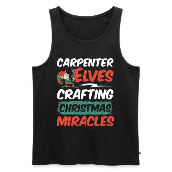 Christmas Cheers and Clean Teeth Dental - Men's Premium Organic Tank Top - black - Front - AI Model Male 178 light (178cm)