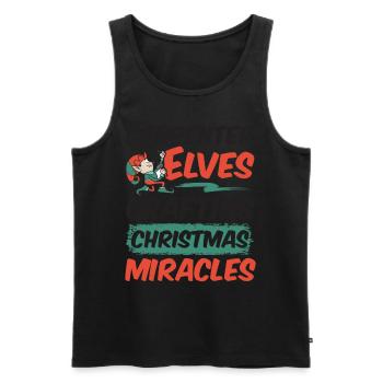 Christmas Cheers and Clean Teeth Dentistry - Men's Premium Organic Tank Top - black - Front - AI Model Male 178 light (178cm)