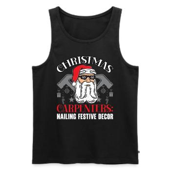 Dashing Through The Toothpaste Zahnmedizinische We - Men's Premium Organic Tank Top - black - Front - AI Model Male 178 light (178cm)