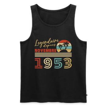 Légendaire novembre 1953 édition limitée - Débardeur bio Premium Homme - noir - Devant - Michal (187cm)