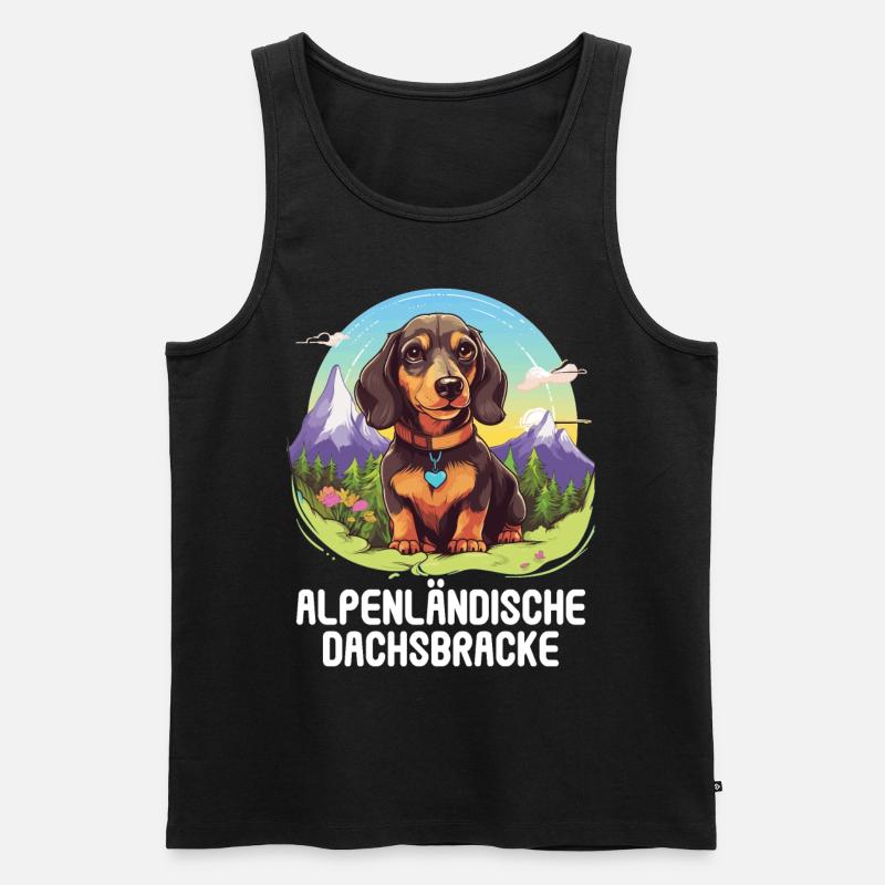 Alpenländische Dachsbracke - Männer Premium Bio Tank Top - Schwarz