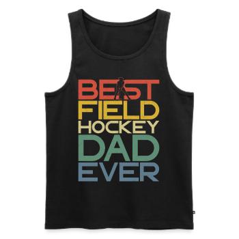 Field Hockey Dad Best Field Hockey - Männer Premium Bio Tank Top - Schwarz - Vorne - Michal (187cm)