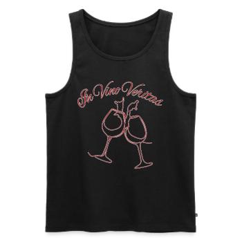 In Vino Veritas Sketched - Männer Premium Bio Tank Top - Schwarz - Vorne - AI Model Male 178 light (178cm)