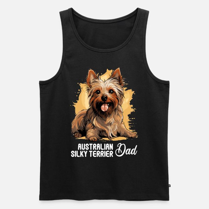 Australian Silky Terrier - Männer Premium Bio Tank Top - Schwarz