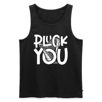 Harpist Harpist Harp Pluck You - Men's Premium Organic Tank Top - black - Front - Michal (187cm)