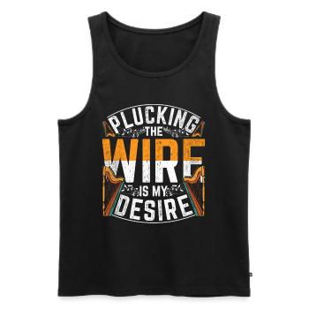 Harfenist Harfenistin Harfenspielerin Harfe - Männer Premium Bio Tank Top - Schwarz - Vorne - Michal (187cm)