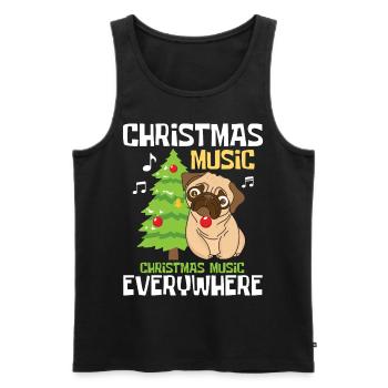 Christmas Music Everywhere - Men's Premium Organic Tank Top - black - Front - Michal (187cm)