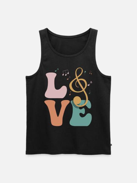 Classical Music Classical Music LOVE - Men's Premium Organic Tank Top - black
