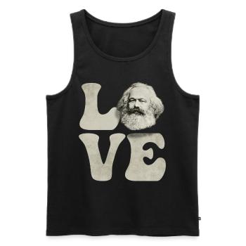 Communisme Socialisme socialiste communiste - Débardeur bio Premium Homme - noir - Devant - AI Model Male 178 light (178cm)