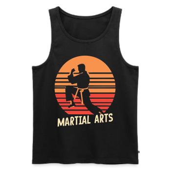 Martial Artists in Focus - Martial Arts Masterpiece - Men's Premium Organic Tank Top - black - Front - AI Model Male 178 light (178cm)