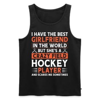 Field Hockey Boyfriend I Have The - Men's Premium Organic Tank Top - black - Front - Michal (187cm)