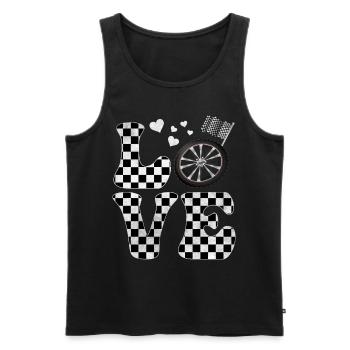 Drag Racing Drag Race LOVE - Men's Premium Organic Tank Top - black - Front - AI Model Male 178 light (178cm)