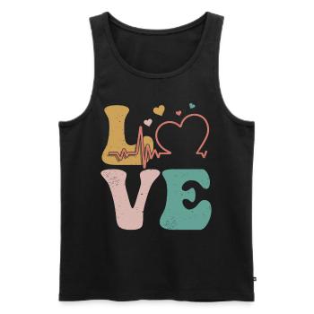 Echokardiographie-Techniker Echokardiograph - Männer Premium Bio Tank Top - Schwarz - Vorne - Michal (187cm)