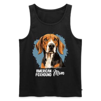 Hund American Foxhound - Männer Premium Bio Tank Top - Schwarz - Vorne - AI Model Male 178 light (178cm)