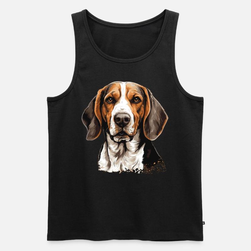 Hund American Foxhound - Männer Premium Bio Tank Top - Schwarz