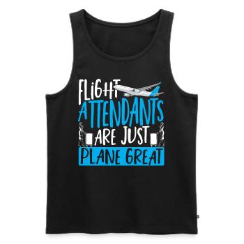 Flight Attendants Are Just Plane Great Aviation - Men's Premium Organic Tank Top - black - Front - Michal (187cm)