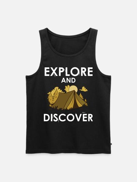 Explore and discover - Men's Premium Organic Tank Top - black