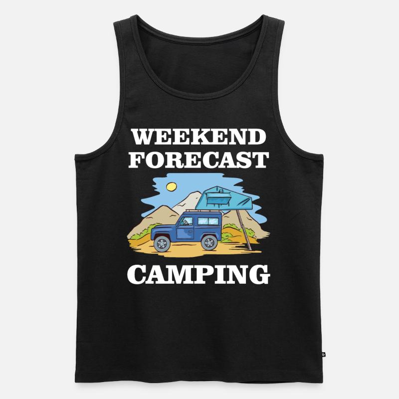 Weekend Forecast - Camping - Men's Premium Organic Tank Top - black