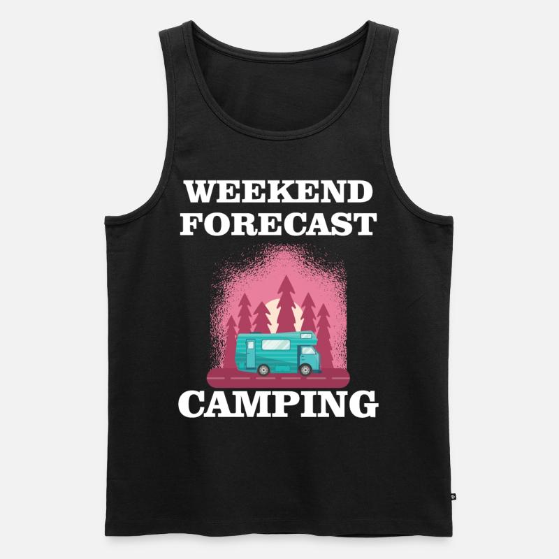 Weekend Forecast - Camping - Männer Premium Bio Tank Top - Schwarz