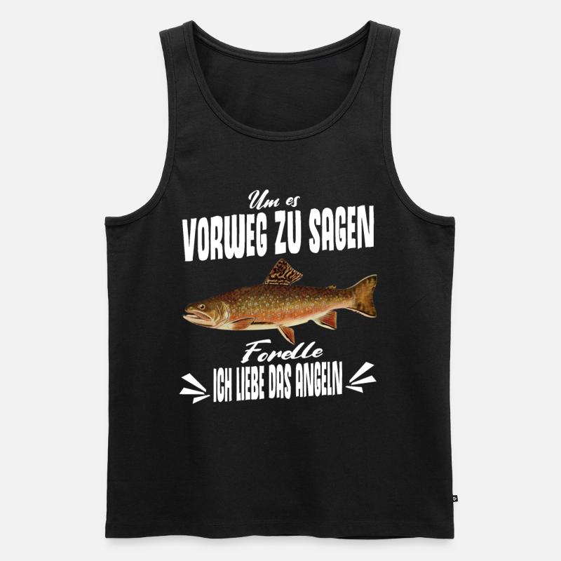 Forellen Angeln - Männer Premium Bio Tank Top - Schwarz