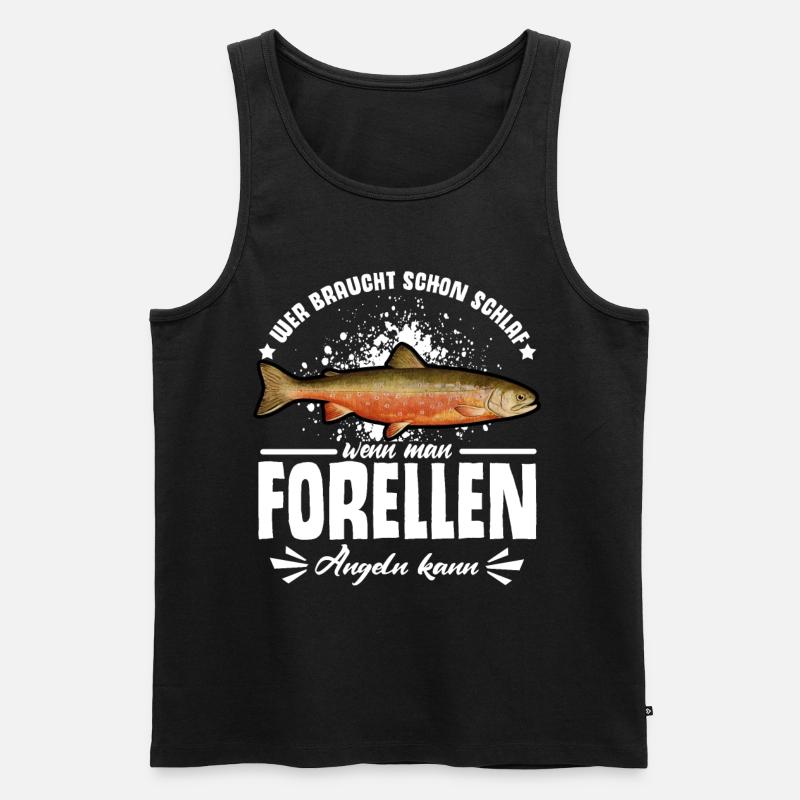Forellen Angeln - Männer Premium Bio Tank Top - Schwarz