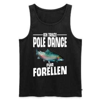 Forellen Angeln - Männer Premium Bio Tank Top - Schwarz - Vorne - Michal (187cm)
