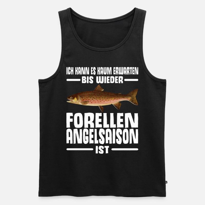 Forellen Angeln - Männer Premium Bio Tank Top - Schwarz