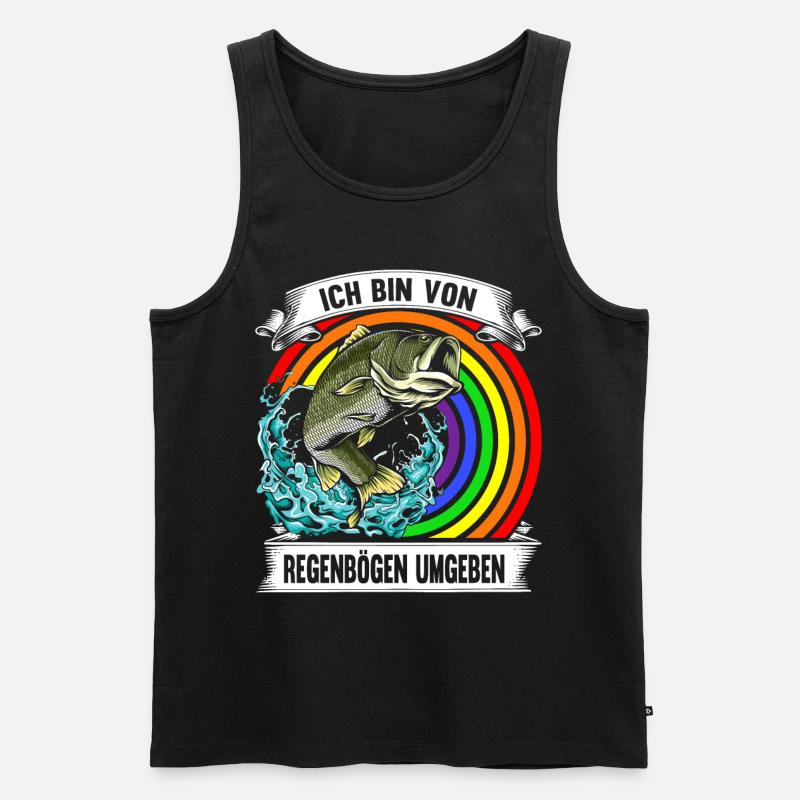 Forellen Angeln - Männer Premium Bio Tank Top - Schwarz