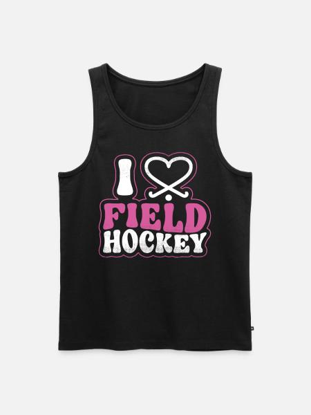 Field Hockey Heart I Love Field - Men's Premium Organic Tank Top - black