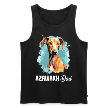 Chien Azawakh - Débardeur bio Premium Homme - noir - Devant - Michal (187cm)