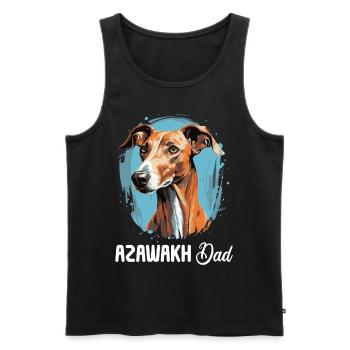 Chien Azawakh - Débardeur bio Premium Homme - noir - Devant - Michal (187cm)