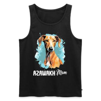 Chien Azawakh - Débardeur bio Premium Homme - noir - Devant - Michal (187cm)