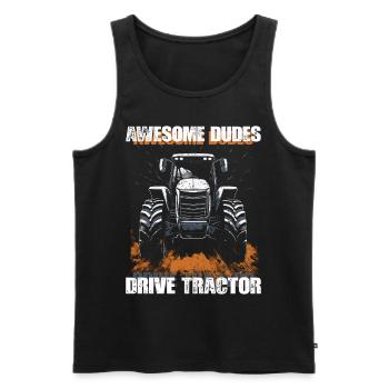 Great Guys Driving Tractor Farmer Farmer Gift - Men's Premium Organic Tank Top - black - Front - Michal (187cm)