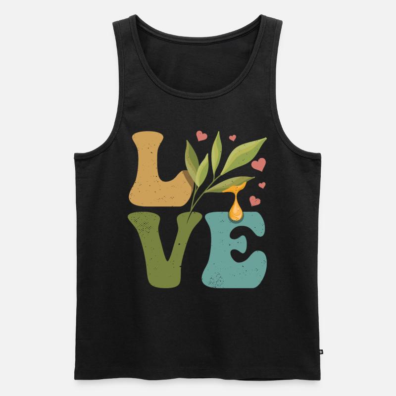 Ätherisches Öl LIEBE - Männer Premium Bio Tank Top - Schwarz