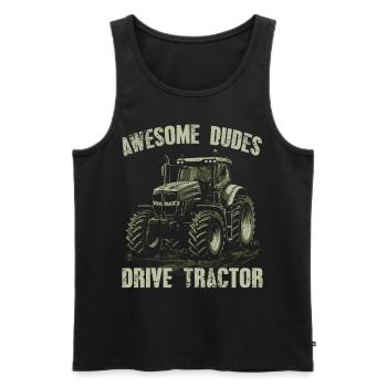 Great Guys Driving Tractor Gardener Farmer Farmer - Men's Premium Organic Tank Top - black - Front - Michal (187cm)