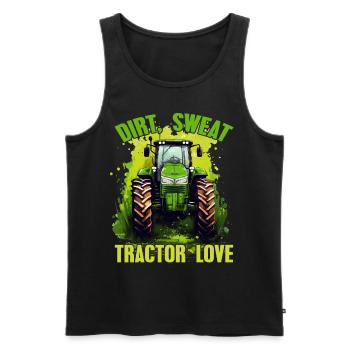 Dirt Sweat Tractor Love Farmer Farmer Gift - Men's Premium Organic Tank Top - black - Front - Michal (187cm)