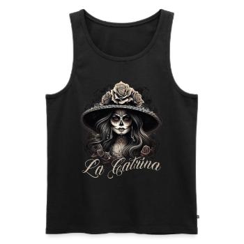 La Catrina Cool Dia De Los Muertos Design - Débardeur bio Premium Homme - noir - Devant - Michal (187cm)