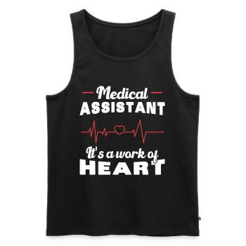 Medizinische Assistentin Herzmedizin Geschenk - Männer Premium Bio Tank Top - Schwarz - Vorne - Michal (187cm)