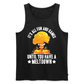 Nuclear power station - Men's Premium Organic Tank Top - black - Front - AI Model Male 178 light (178cm)