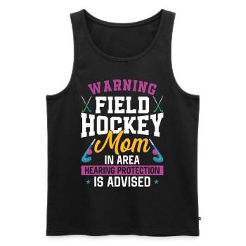 Field Hockey Mom Warning Field - Männer Premium Bio Tank Top - Schwarz - Vorne - AI Model Male 178 light (178cm)