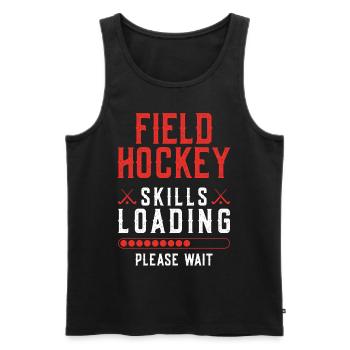Field Hockey Field Hockey Skills - Männer Premium Bio Tank Top - Schwarz - Vorne - AI Model Male 178 light (178cm)