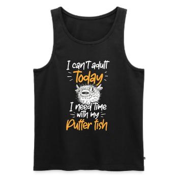 Brauche Zeit mit Kugelfisch Aquaristik - Männer Premium Bio Tank Top - Schwarz - Vorne - Michal (187cm)